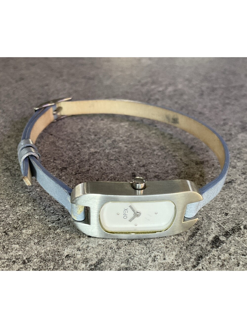 Beautiful Opex Women’s Watch 15mm Stainless Steel Case With Blue Leather Band -S